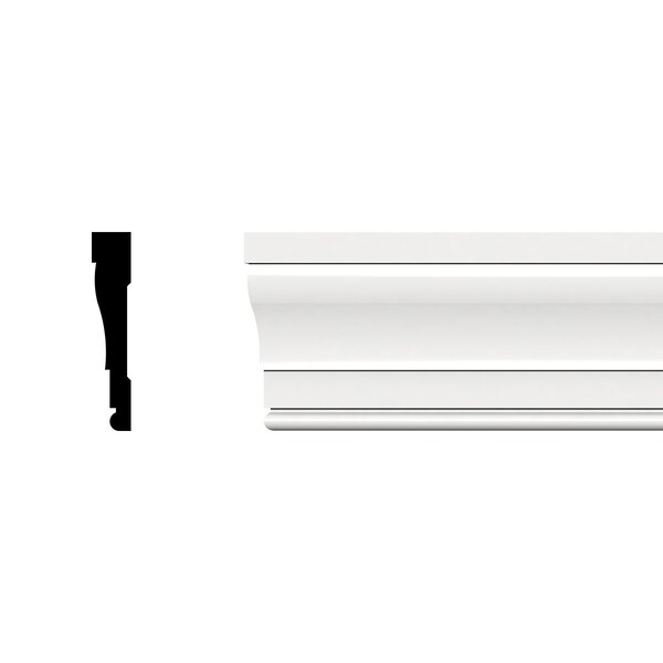 Ekena Millwork WM445 - 3 1/4"H x 5/8"P x 96"L Casing Moulding, PVC - WM445X96SWPV