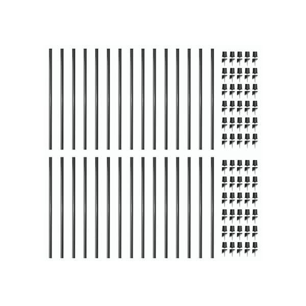 Nuvo Iron CONTRACTOR VALUE PACK - 26 in LONG x 3/4 in DIAMETER BLACK GALVANIZED STEEL ROUND BALUSTERS - CR26