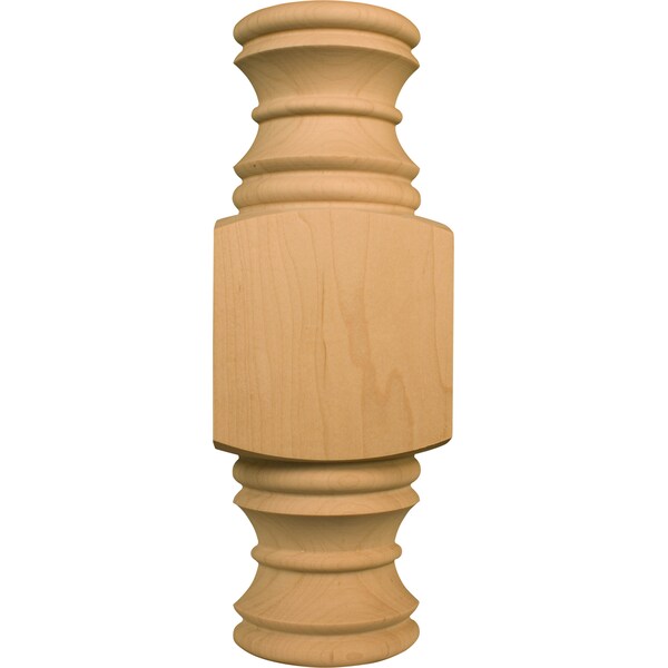 Osborne Wood Products 10 x 3 1/2 x 1 1/4 Lg. Center Half Round Plinth with Mod. Spool in Har - 7225HM