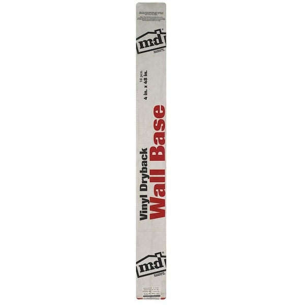 M-D Building Products M-D Building Products 4 in. H X 0.08 in. W X 48 in. L Prefinished Snow White Vinyl Wall Base - 75317