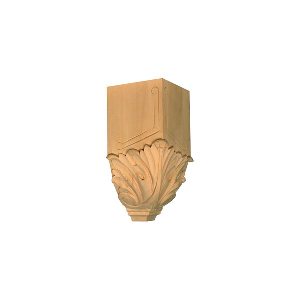 Osborne Wood Products 12 1/2 x 6 x 6 Large Crown Block in Rubberwood - 891859RW