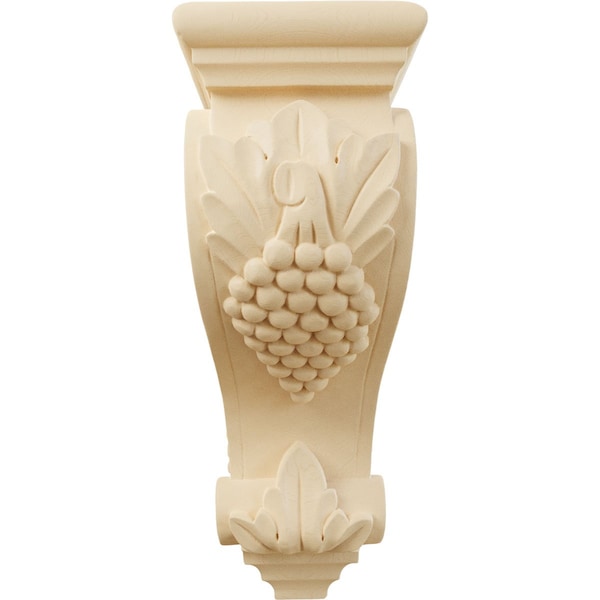 Ekena Millwork 5"W x 7"D x 14"H Large Grape Corbel, Maple - CORW05X07X14GRMA