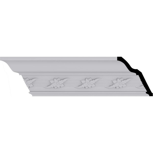 Ekena Millwork 4"H x 3 5/8"P x 5 3/8"F x 94 1/2"L, (3 1/2" Repeat), Winston Crown Moulding - MLD04X03X05WN