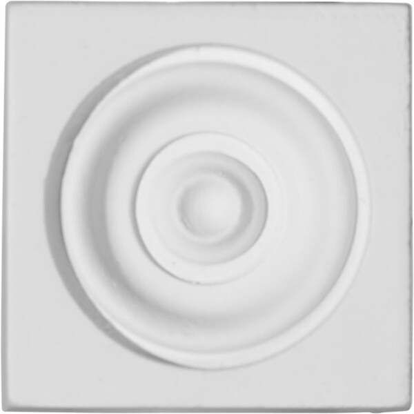 Ekena Millwork Plinth Block, Polyurethane, 2-3/8 in H, 2-3/8 in W, Factory Primed - PB02X02X01MA