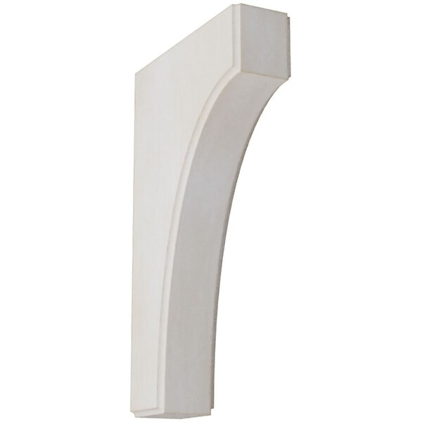 Ekena Millwork 1 3/4"W x 6"D x 10"H Clarksville Wood Vintage Decor Bracket, Chalk Dust White - BKTWD02X06X10CVWH
