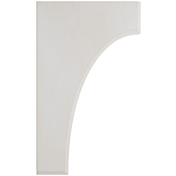 Ekena Millwork 1 3/4"W x 6"D x 10"H Clarksville Wood Vintage Decor Bracket, Chalk Dust White - BKTWD02X06X10CVWH