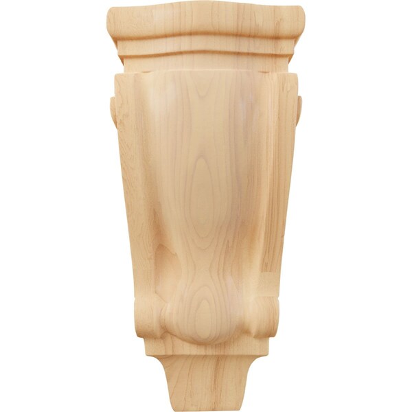 Ekena Millwork 4 3/4"W x 1 3/4"D x 10"H Small Traditional Pilaster Wood Corbel, Red Oak - CORW05X02X10PTRO