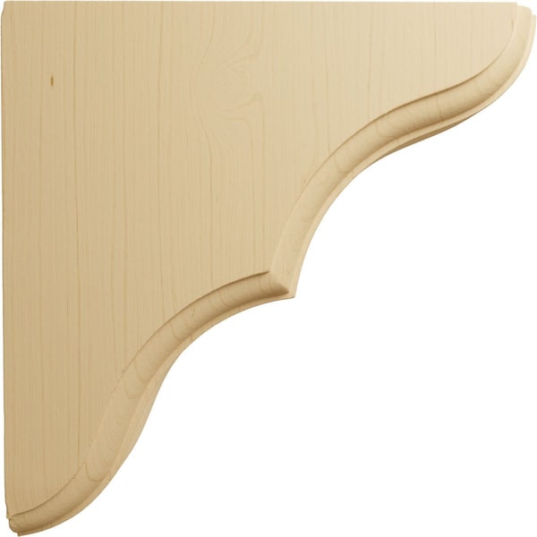 Ekena Millwork 1 3/4"W x 5 1/2"D x 5 1/2"H Stratford Wood Bracket, Alder - BKTW02X06X06STAL