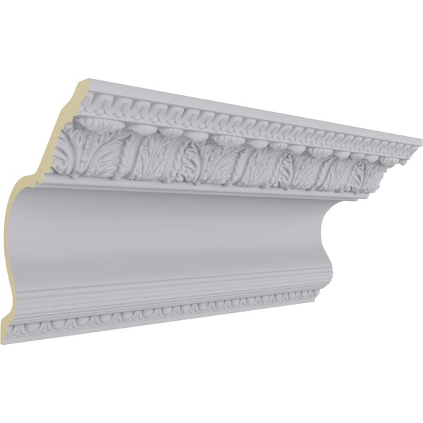 Ekena Millwork 13"H x 10 1/2"P x 16 5/8"F x 94 1/2"L Egg & Dart Acanthus Crown Moulding - MLD13X10X16EG