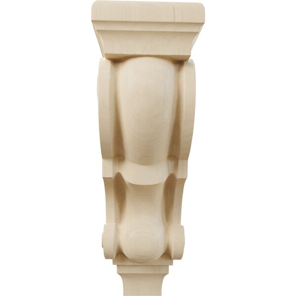 Ekena Millwork 6"W x 7 1/2"D x 18"H Extra Large Traditional Wood Corbel, Rubberwood - CORW06X08X18TRRW