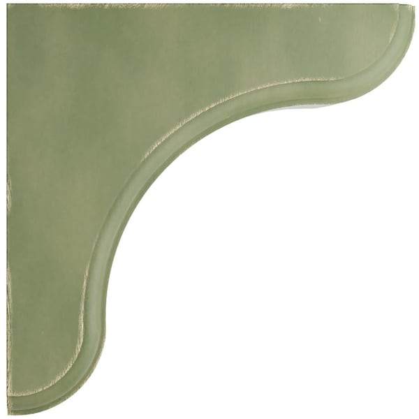 Ekena Millwork 1 3/4"W x 5 1/2"D x 5 1/2"H Eaton Wood Vintage Decor Bracket, Restoration Green - BKTWD02X06X06EAGR