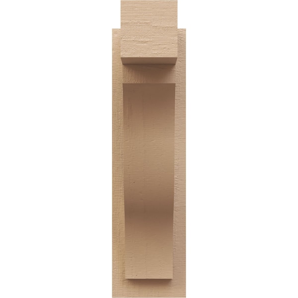 Ekena Millwork 5 1/2-in W x 12-in D x 20-in H Funston Block Rough Cedar Woodgrain TimberThane Outlooker, Primed Tan - OUTUR055X12X20FST44RCPR