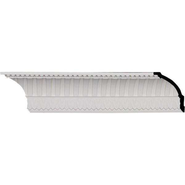 Ekena Millwork SAMPLE - 4 3/4"H x 4 1/4"P x 6 1/8"F x 12"L, (1 1/8" Repeat), Cove Dentil with Bead Crown Moulding - SAMPLE-MLD05X05X06DE