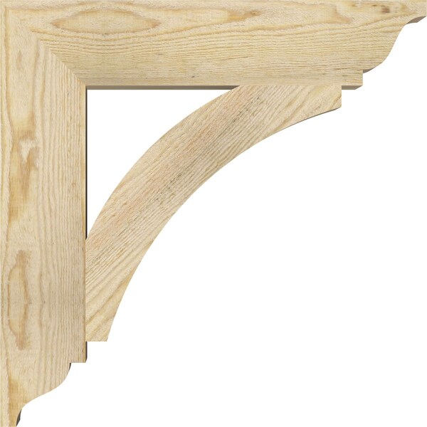 Ekena Millwork Thorton Traditional Rough Sawn Bracket, Douglas Fir, 4"W x 20"D x 20"H - BKT04X20X20THR01RDF