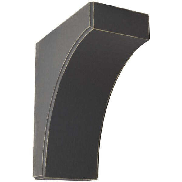 Ekena Millwork 5 1/4"W x 10"D x 12"H Clarksville Wood Vintage Decor Bracket, Black - BKTWD05X10X12CVBL