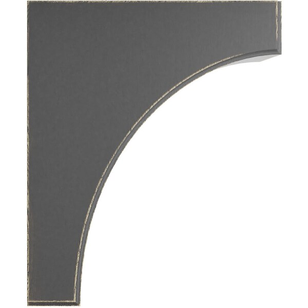 Ekena Millwork 5 1/4"W x 10"D x 12"H Clarksville Wood Vintage Decor Bracket, Black - BKTWD05X10X12CVBL
