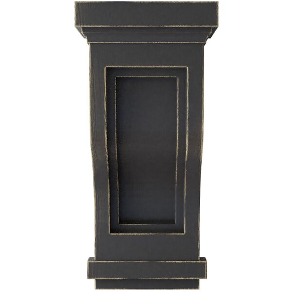Ekena Millwork 4 3/4"W x 5"D x 10"H Traditional Recessed Wood Vintage Decor Corbel, Black - CORWD04X05X10TRBL