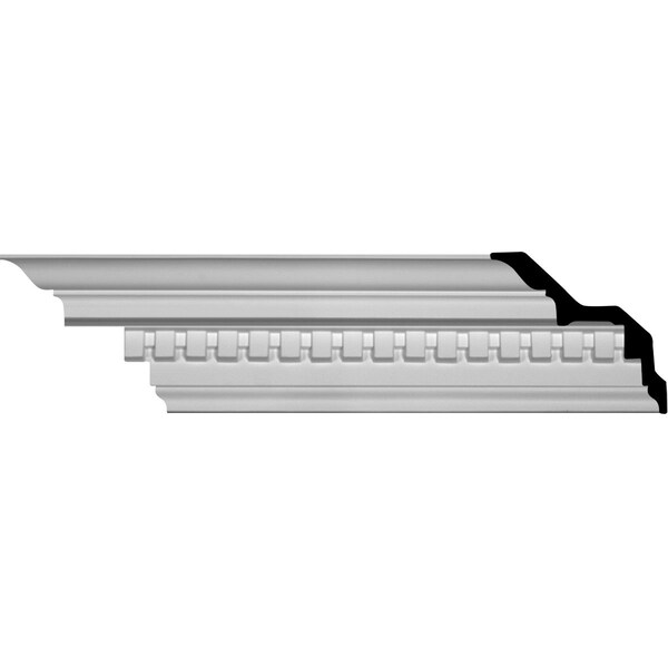 Ekena Millwork SAMPLE - 5"H x 5"P x 7 1/8"F x 12"L Dentil Crown Moulding - SAMPLE-MLD05X05X07DE