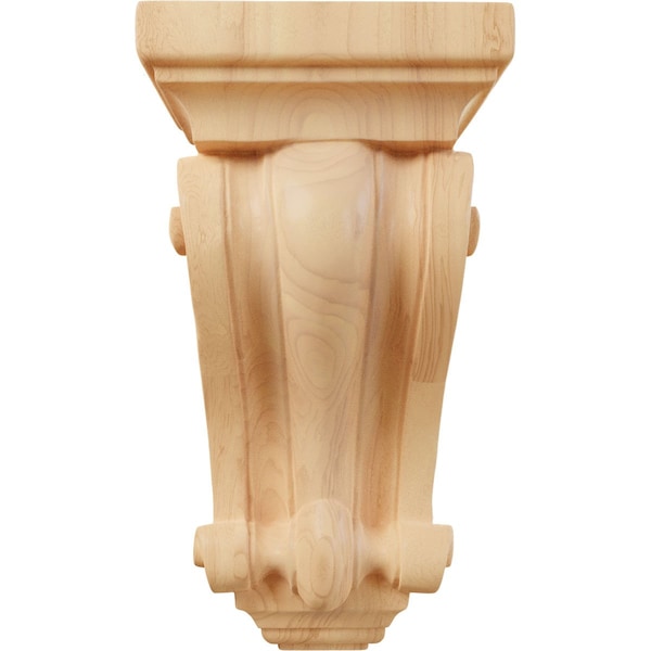 Ekena Millwork 5"W x 3 1/4"D x 9 1/2"H Cole Pilaster Wood Corbel, Red Oak - CORW05X03X09CORO