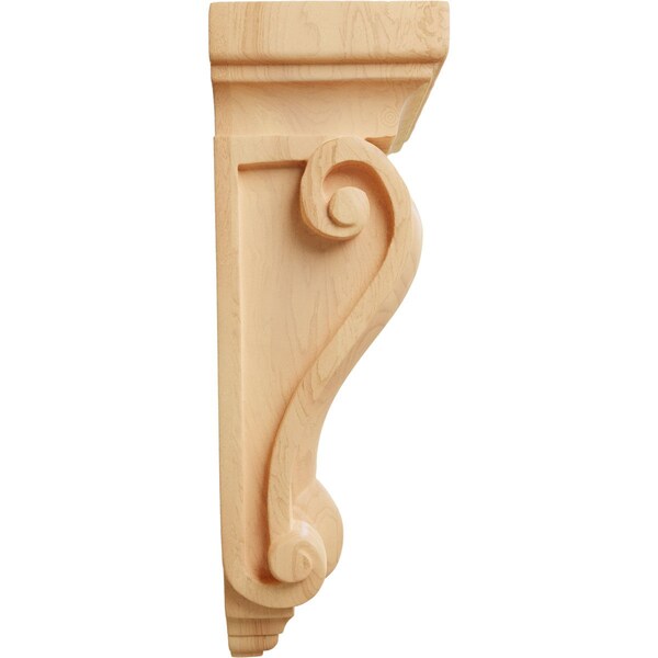 Ekena Millwork 5"W x 3 1/4"D x 9 1/2"H Cole Pilaster Wood Corbel, Red Oak - CORW05X03X09CORO
