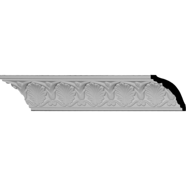 Ekena Millwork SAMPLE - 2 1/2"H x 2 1/2"P x 3 5/8"F x 12"L, (2 3/4" Repeat), Bonetti Crown Moulding - SAMPLE-MLD02X02X03BO
