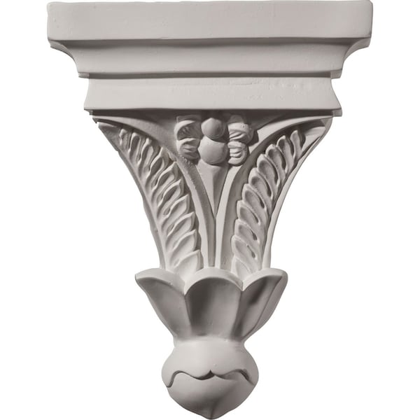 Ekena Millwork 7"W x 3 1/2"D x 9"H Floral Corbel - COR07X03X09FL