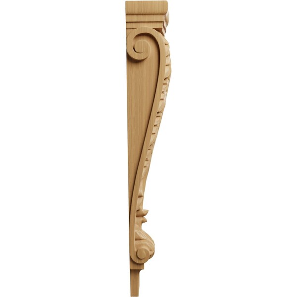 Ekena Millwork 6 3/4"W x 4 1/4"D x 27 1/2"H Extra Large Acanthus Pilaster Corbel, Cherry - CORW07X04X27PACH