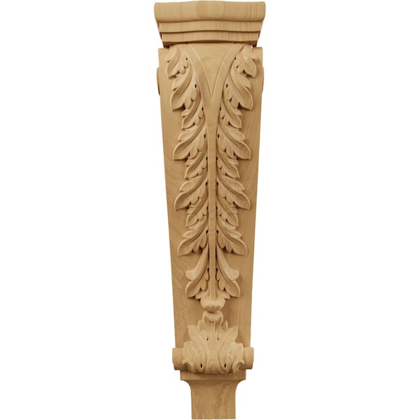 Ekena Millwork 6 3/4"W x 4 1/4"D x 27 1/2"H Extra Large Acanthus Pilaster Corbel, Cherry - CORW07X04X27PACH