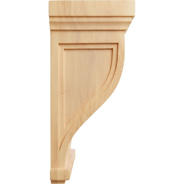 Ekena Millwork 6 1/2"W x 6 1/2"D x 14"H Traditional Recessed Corbel, Red Oak - COR06X06X14TRRO