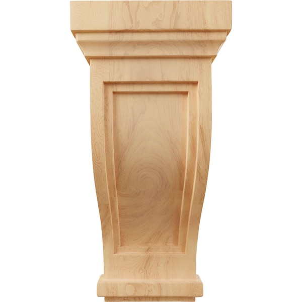 Ekena Millwork 6 1/2"W x 6 1/2"D x 14"H Traditional Recessed Corbel, Red Oak - COR06X06X14TRRO