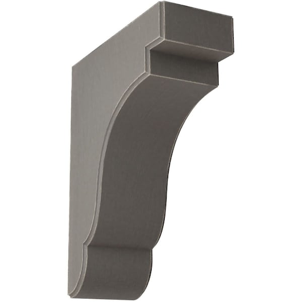 Ekena Millwork 3 1/2"W x 8 1/2"D x 11"H Bedford Wood Vintage Decor Bracket, Reclaimed Grey - BKTWD04X09X11BEGY