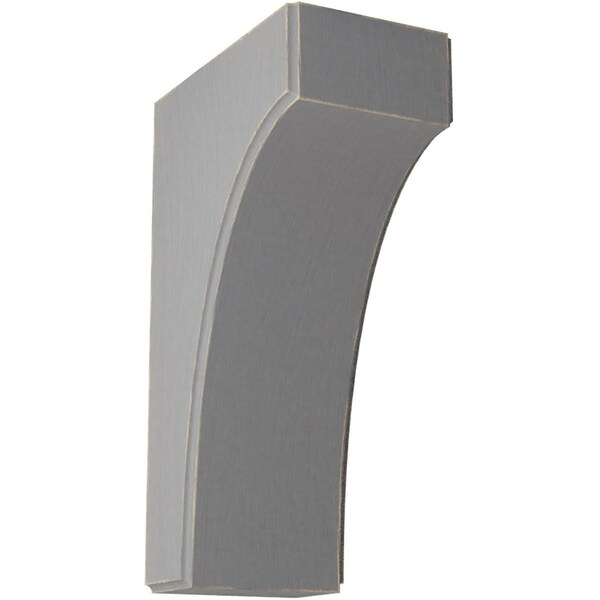 Ekena Millwork 3 1/2"W x 6"D x 10"H Clarksville Wood Vintage Decor Bracket, Pebble Grey - BKTWD04X06X10CVPG