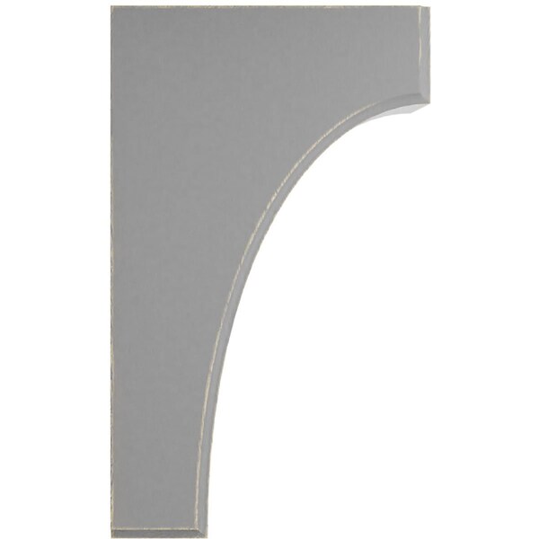 Ekena Millwork 3 1/2"W x 6"D x 10"H Clarksville Wood Vintage Decor Bracket, Pebble Grey - BKTWD04X06X10CVPG