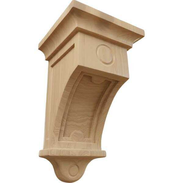 Ekena Millwork 5"W x 5"D x 9"H Arts and Crafts Corbel, Cherry - COR05X05X09ARCH