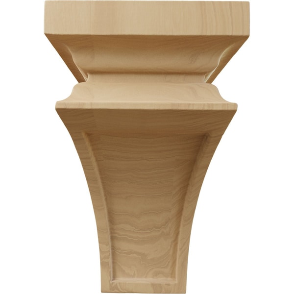 Ekena Millwork 3 1/2"W x 3 3/4"D x 6"H Mini Nevio Wood Corbel, Cherry - CORW03X03X06NECH