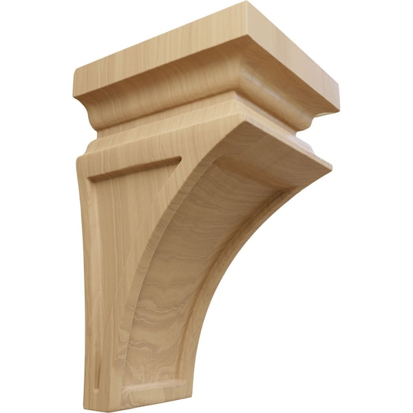 Ekena Millwork 3 1/2"W x 3 3/4"D x 6"H Mini Nevio Wood Corbel, Cherry - CORW03X03X06NECH
