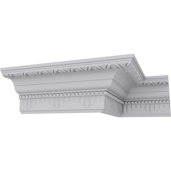 Ekena Millwork 4 1/8"H x 4"P x 5 1/2"F x 94 1/2"L, (3 3/8" Repeat), Dijon Crown Moulding - MLD04X04X05DI