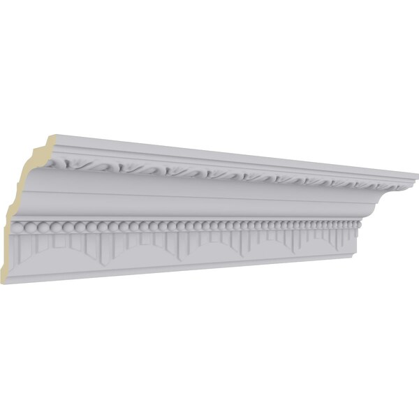 Ekena Millwork 4 1/8"H x 4"P x 5 1/2"F x 94 1/2"L, (3 3/8" Repeat), Dijon Crown Moulding - MLD04X04X05DI