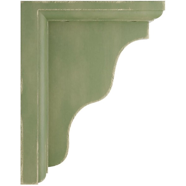 Ekena Millwork 3"W x 5"D x 7"H Hamilton Traditional Wood Vintage Decor Bracket, Restoration Green - BKTWD03X05X07HAGR