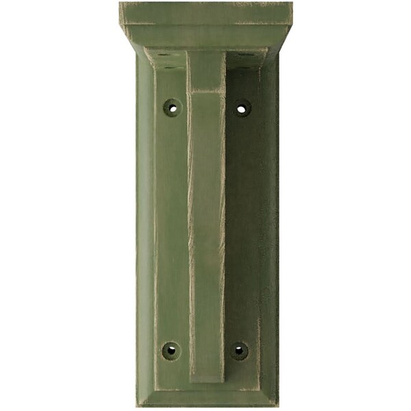 Ekena Millwork 3"W x 5"D x 7"H Hamilton Traditional Wood Vintage Decor Bracket, Restoration Green - BKTWD03X05X07HAGR