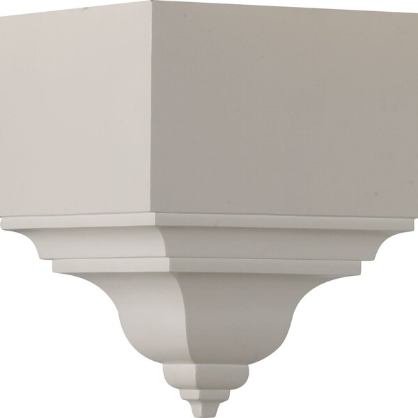 Ekena Millwork 5 1/2"W x 5 1/2"P x 13 3/4"H, Outside Corner for Moulding Profiles Less than 5 1/2"P and 6 3/4"H - MOC05X06BI