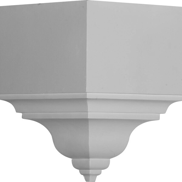 Ekena Millwork 5 1/2"W x 5 1/2"P x 13 3/4"H, Outside Corner for Moulding Profiles Less than 5 1/2"P and 6 3/4"H - MOC05X06BI