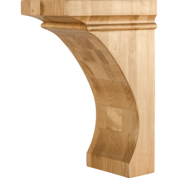 Hardware Resources 5" Wx8"Dx12"H Rubberwood Cove Corbel - COR44-3-RW