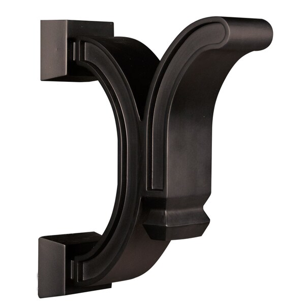 Osborne Wood Products 12 1/4 x 3 3/4 x 10 1/4 Lincolnshire Massive Metal Corbel in Flat Blac - 8950BL