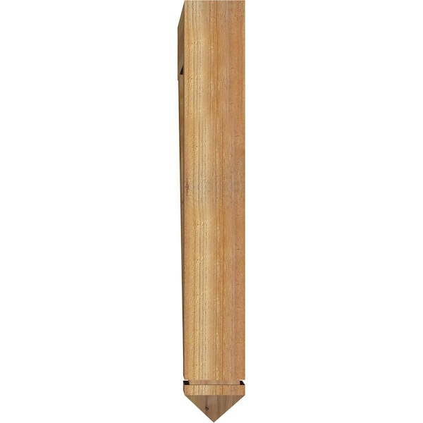 Ekena Millwork Traditional Arts & Crafts Rough Sawn Bracket, Western Red Cedar, 6"W x 36"D x 42"H - BKT06X36X42TRA03RWR