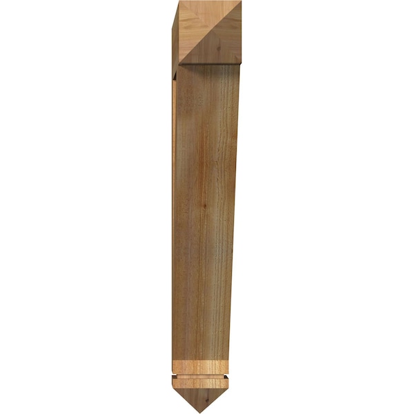 Ekena Millwork Traditional Arts & Crafts Rough Sawn Bracket, Western Red Cedar, 6"W x 36"D x 42"H - BKT06X36X42TRA03RWR