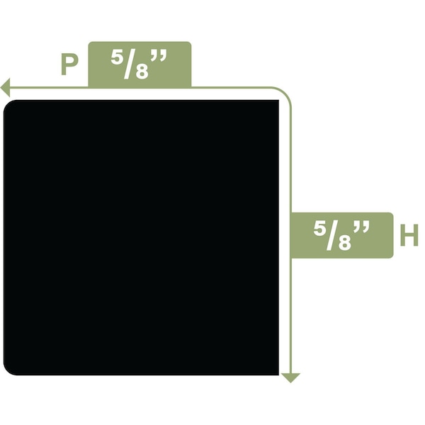 Ekena Millwork 5/8"H x 5/8"P x 96"L Stop Moulding, PVC - MLD00X00X96STSWPV