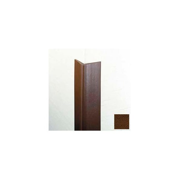 Pawling Flexible Vinyl Corner Guard, 1-3/4" Wings, 1/4" Radius, 4'H, Brown, Heavy Duty Flexible Vinyl - CG-9-4-4