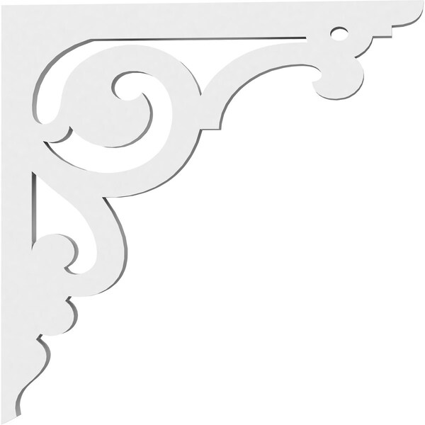 Ekena Millwork Hurley Architectural Grade PVC Bracket, 5/8"W X 10"D X 10"H - BKTP01X10X10HU