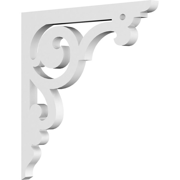 Ekena Millwork Hurley Architectural Grade PVC Bracket, 5/8"W X 10"D X 10"H - BKTP01X10X10HU
